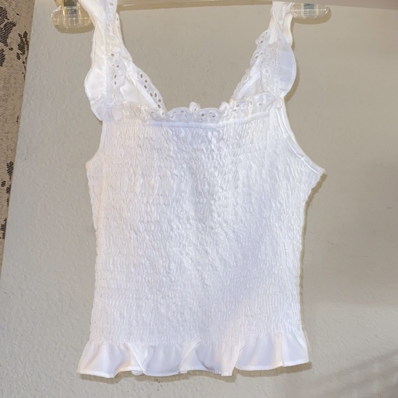 White Ruffled Tank - Picture 2 of 2
